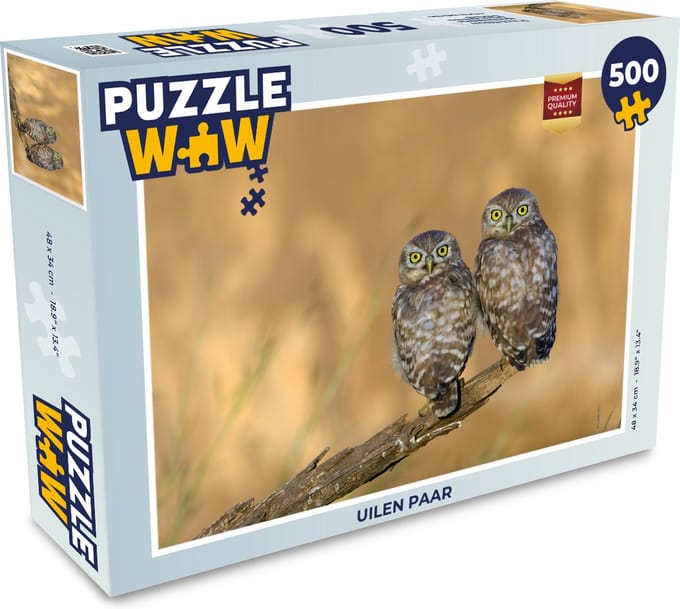 Puzzel Uilen paar - Legpuzzel - Puzzel 500 stukjes