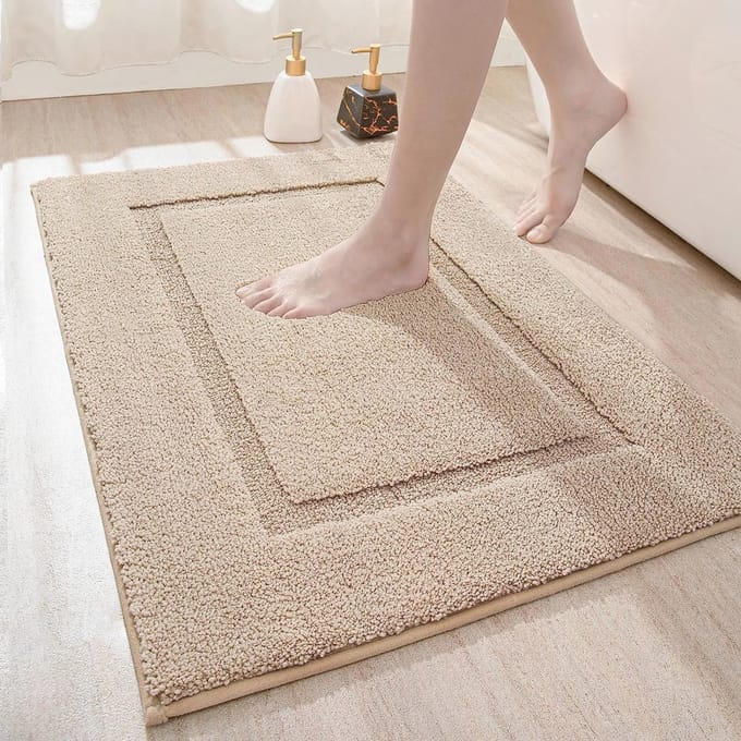 Antislip Badkamermat 40 x 60 cm - Zachte Microvezel en Super Absorberende Badmat voor de Badkamer