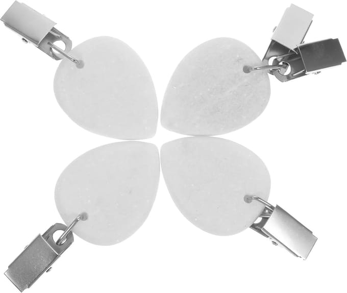 Tafelkleed Gewichten - Stenen Clips - Buiten Tafelen - Windproof Houvast - 16 Stuks - Wit