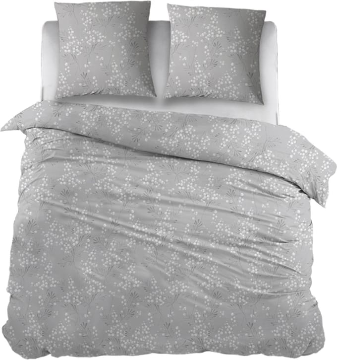 Snoozing Erica Dekbedovertrek - Extra breed - 260x200/220 cm - Grijs