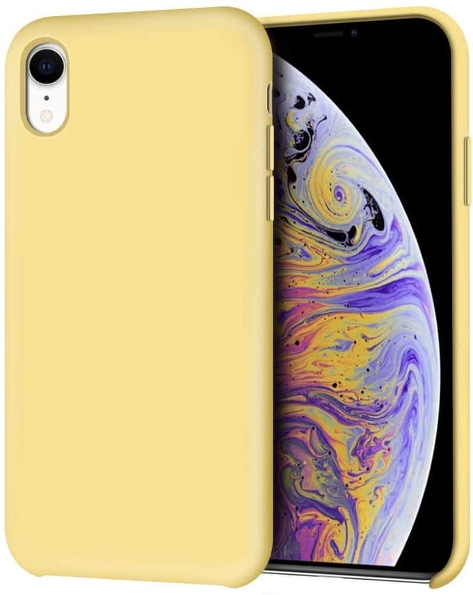 Siliconen Hoesje Backcover Geschikt voor iPhone XR - Geel