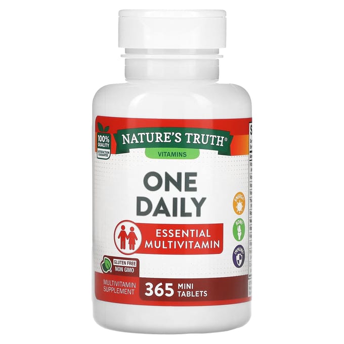 Nature's Truth, één dagelijkse essentiële multivitamine, 365 minitabletten