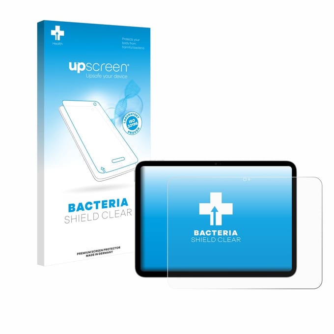 upscreen - Screenprotector voor Apple iPad A16 11" WiFi 2025 (11. Gen.) - Folie Beschermfolie transparant antibacterieel