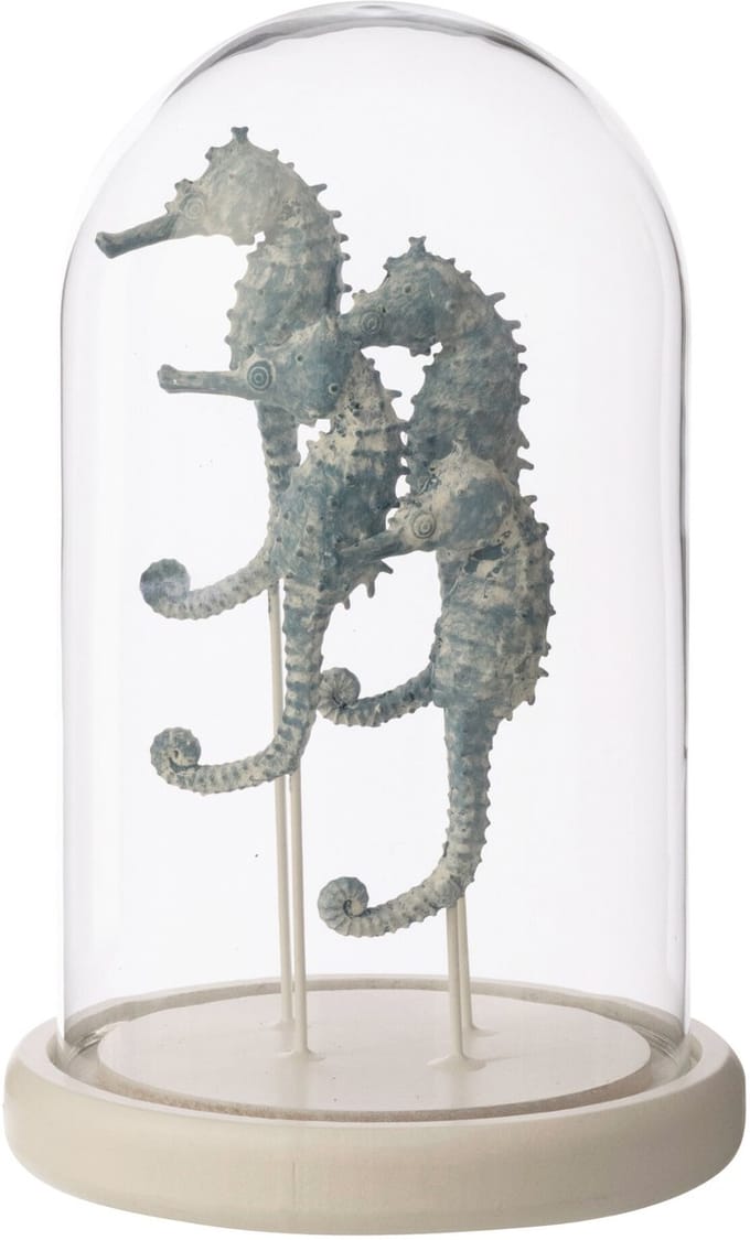 J-Line stolp Zeepaard - glas - wit/blauw - small