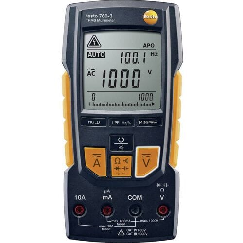 testo 760-3 Multimeter Digitaal CAT III 1000 V, CAT IV 600 V Weergave (counts): 6000