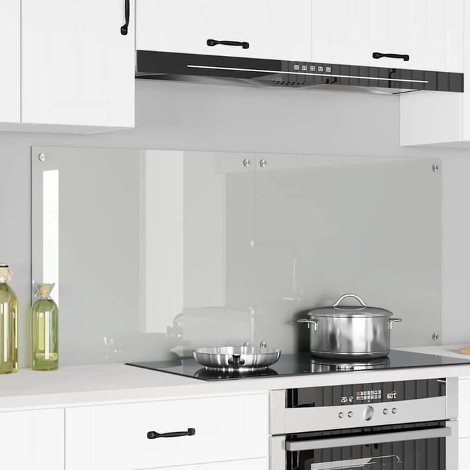 vidaXL - Keukenachterwand - 2 - st - Transparant - 70 - x - 60 - cm - gehard - glas