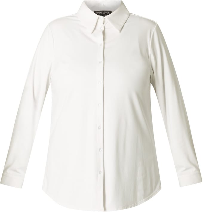 BASE LEVEL CURVY Lara Tops - White - maat 2(50)