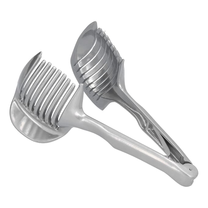 Handheld Uiensnijder Handig Aluminiumlegering Multifunctionele Citroenhouder voor Keuken Restaurants gray