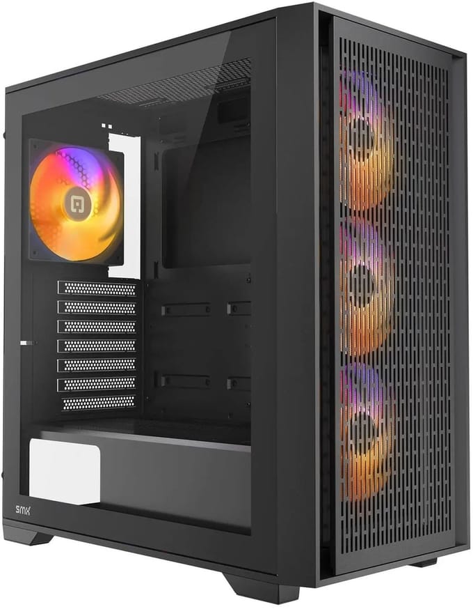 SMX Grid - Mid Tower Behuizing ATX Tempered Glass Zwart