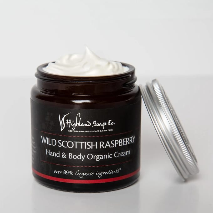 Biologische Hand- & Bodycrème 120ml - Wild Scottish Raspberry - Highland Soap Company