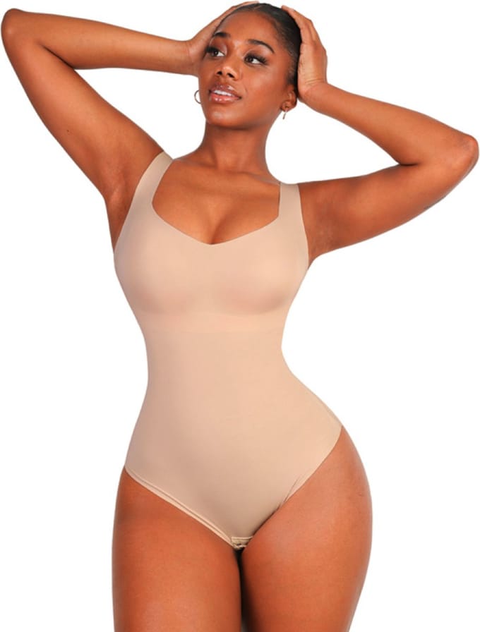 Seamless Bodysuit Shapewear - Mouwloos - nude - S