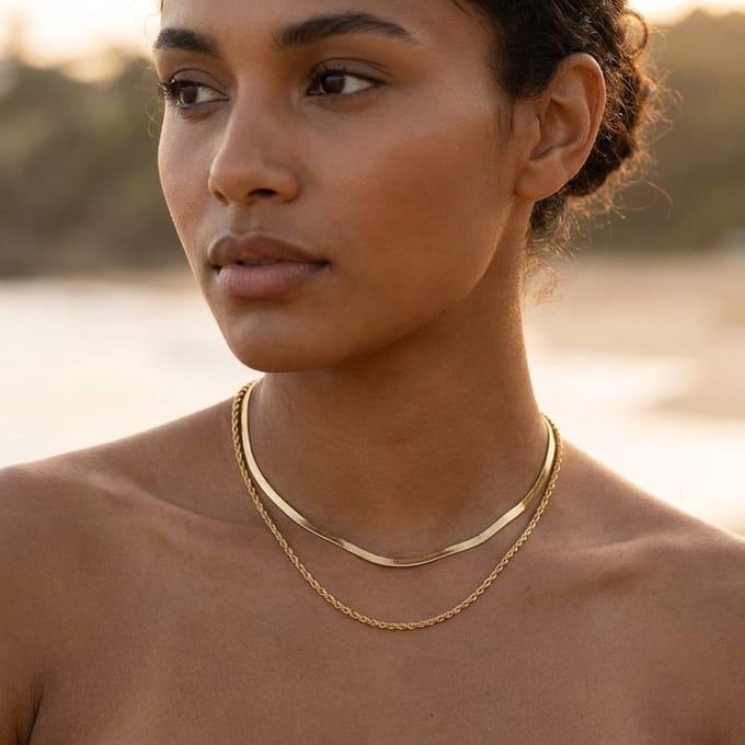 Victorious Dames Ketting - Goud - Model: Elara