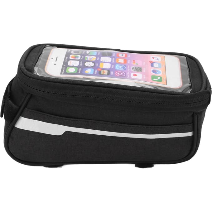 Fietstelefoonhoes Polyester Waterdichte Fiets Telefoon Voorframe Tas voor Mountainbikes gray