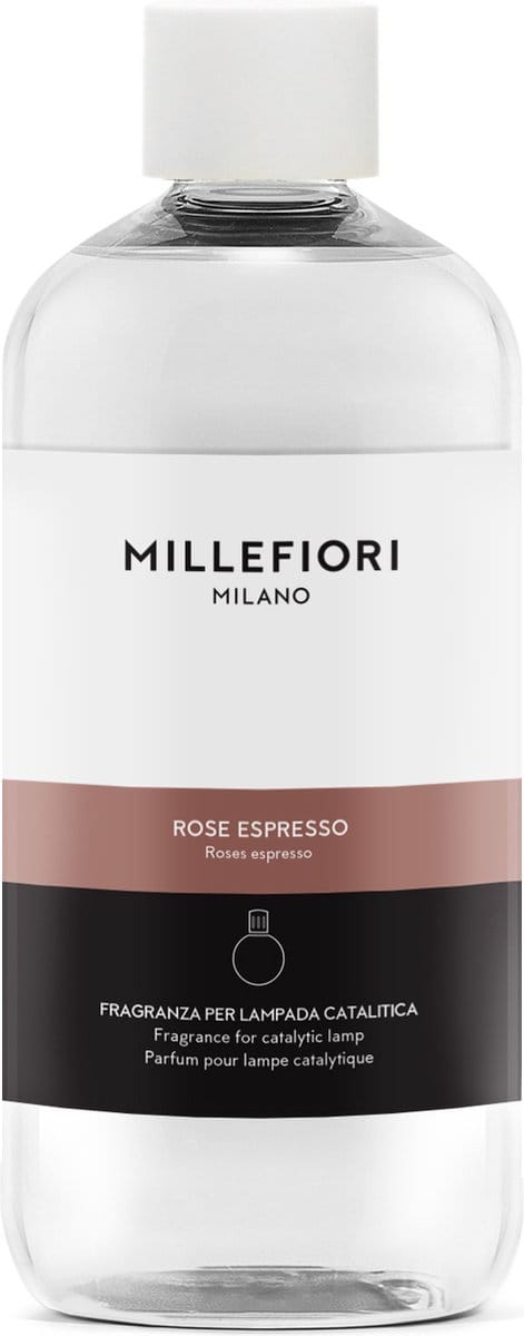 Millefiori Katalytische Geurlamp - Navulling voor Geurbrander 500 ml Rose Espresso