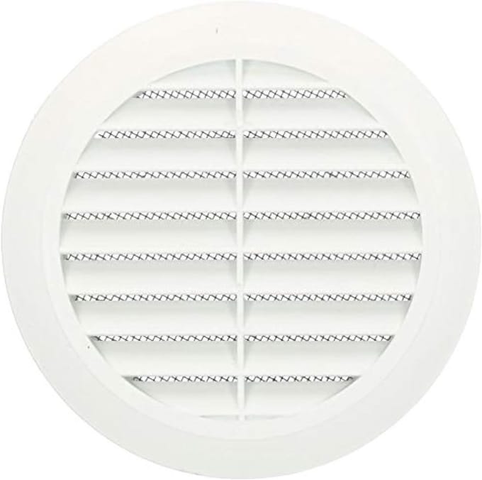 Rond Ventilatierooster 125 mm met Flens en Insectenhor