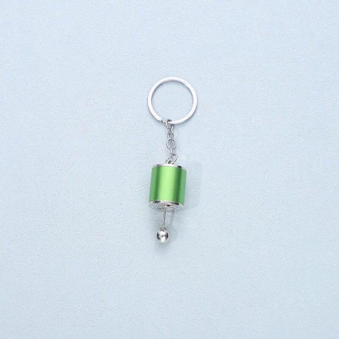1 porte-clés en métal avec changement de vitesse pour voiture vert