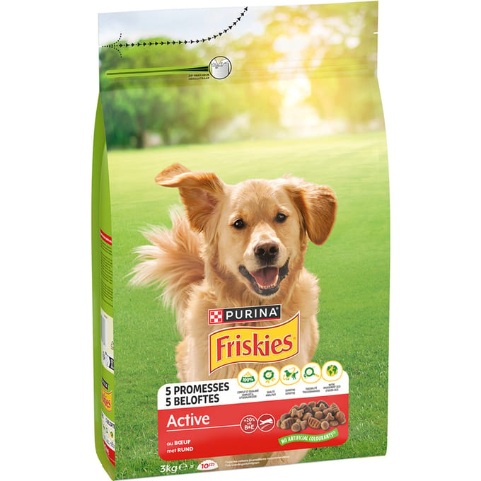 Friskies Active droogvoer voor honden - met de smaak rund - 3000g