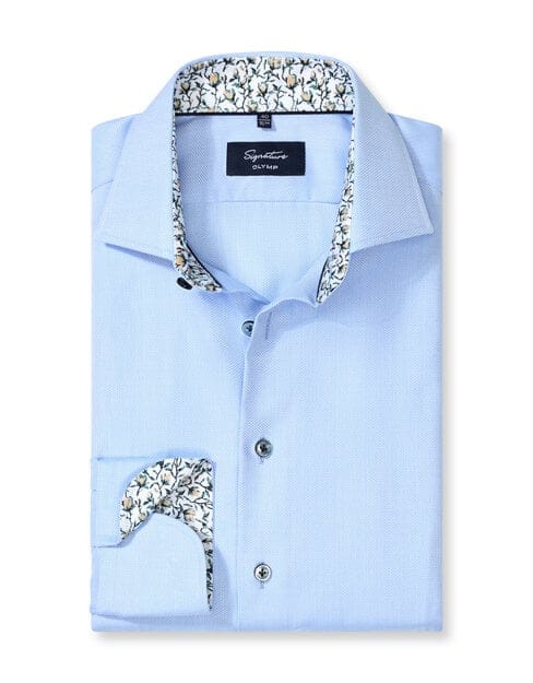OLYMP Signature Overhemd, Tailored Fit, Signature Kent, Bleu