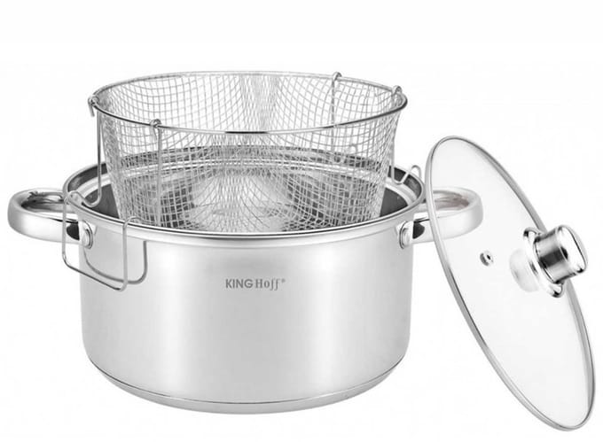 Kinghoff 1630 - Traditionele frituurpan - diep - 5.5 liter