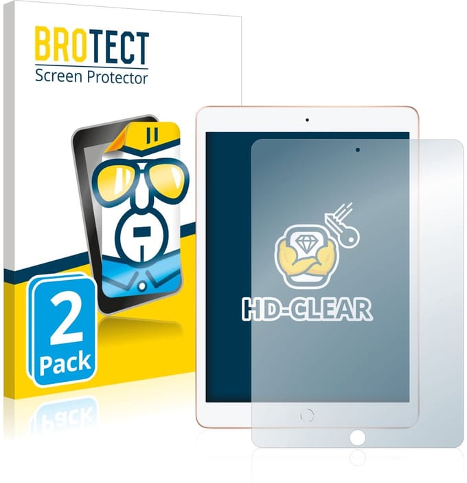 BROTECT - Screenprotector voor Apple iPad WiFi / Cellular 10.2" 2019 - Folie Beschermfolie transparant 2 Stuks