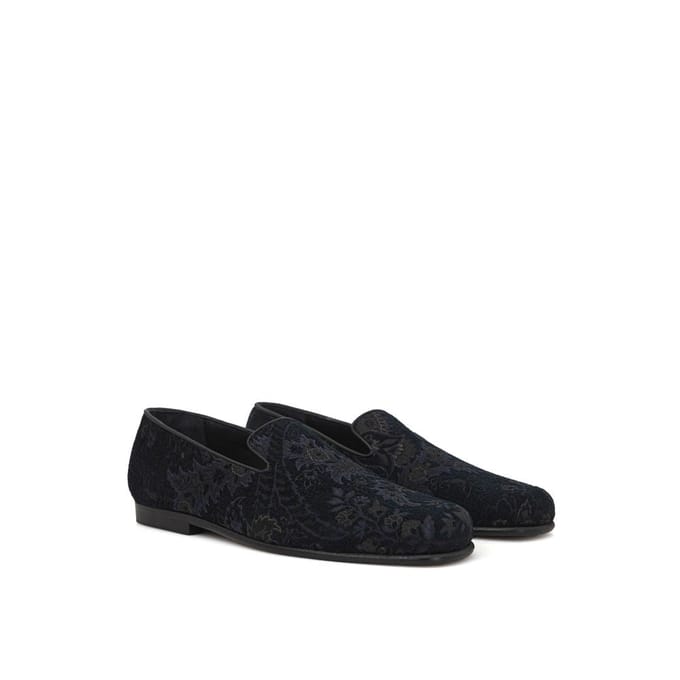 Mocassini met afdrukken bloemen Jacquard Etro