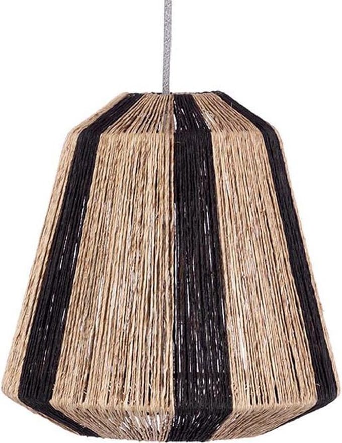 KidsDepot Hanglamp Ven - Rotan - Zwart-Naturel