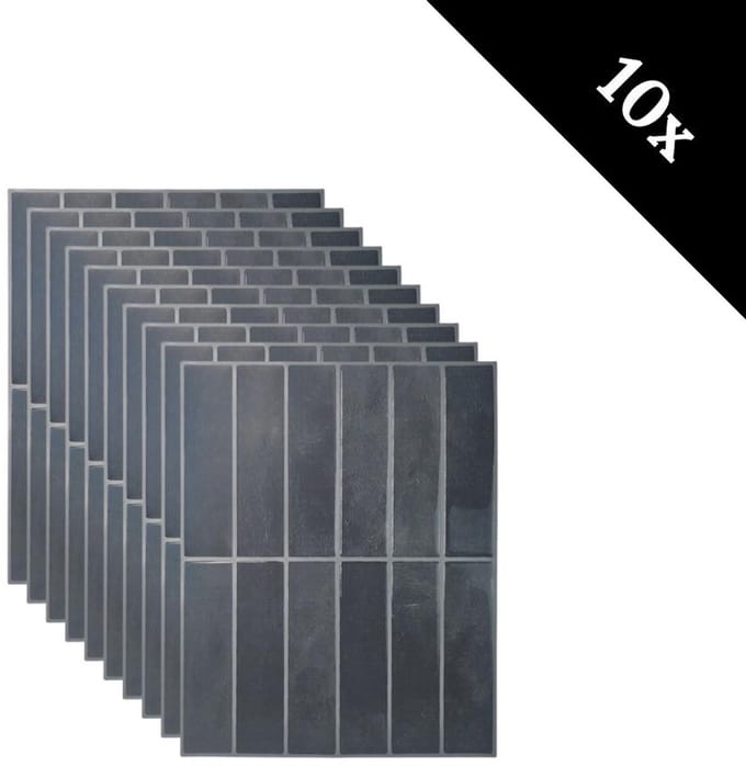 Plaktegel Black mist langwerpig 1mm