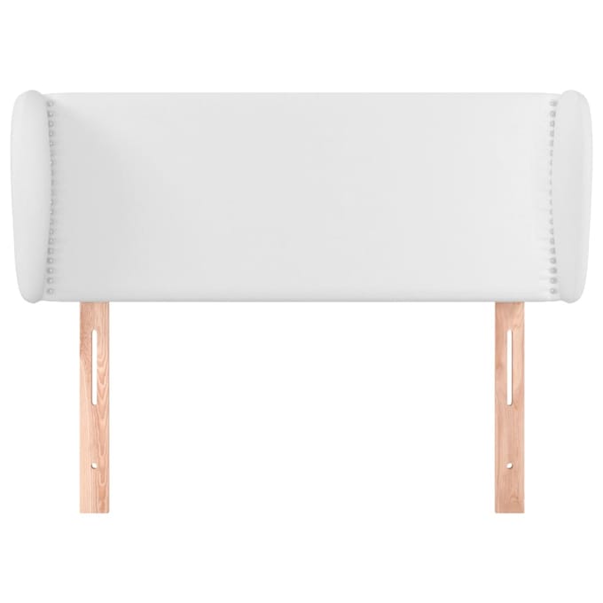 vidaXL - Hoofdbord - met - randen - 103x23x78/88 - cm - kunstleer - wit