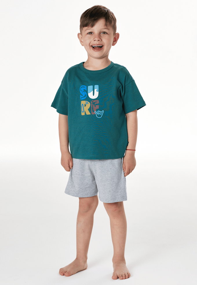 Korte pyjama Surf groen - Kids Nightwear 92
