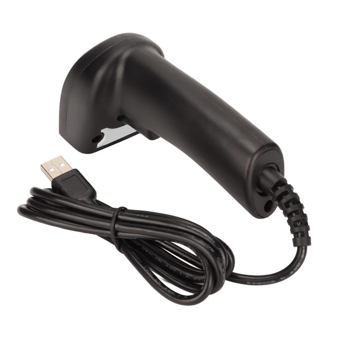 1D Barcode Scanner Handheld USB Bekabeld Automatische 1D Barcode Lezer Scanner voor Supermarkt Retail gray