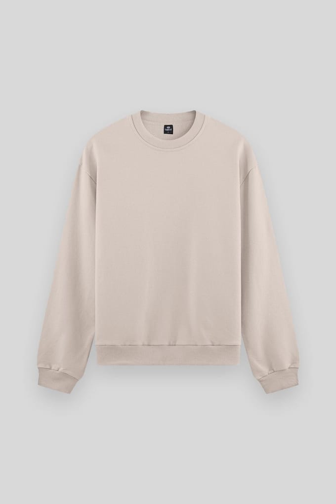 Heren Effen Rundhals Sweatshirt