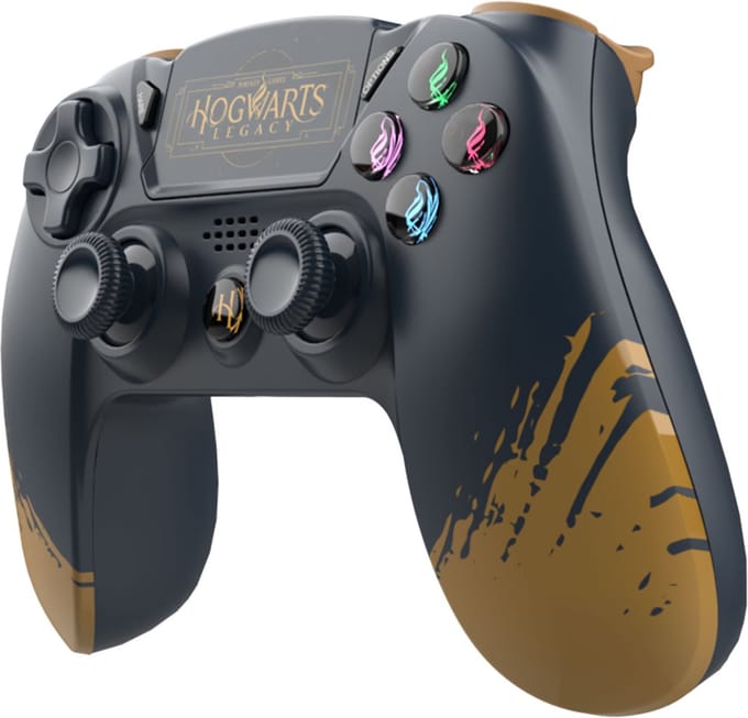 Freaks and Geeks Harry Potter Hogwarts Legacy Draadloze controller geschikt voor PS4 - LED - Zwart