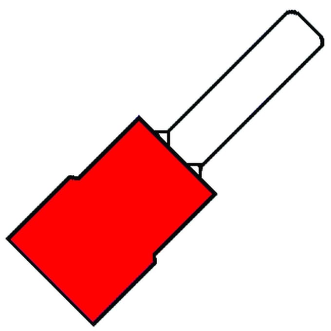 Geïsoleerde Platte Pin Connector P10 Rood 0.5-1.5mm2 - 100162 [100 Stukken]