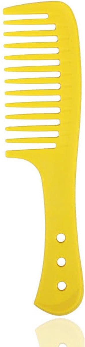Cabantis Krullenkam met Handvat-Styling Tool-Wide Tooth Comb-KapperKam-Geel