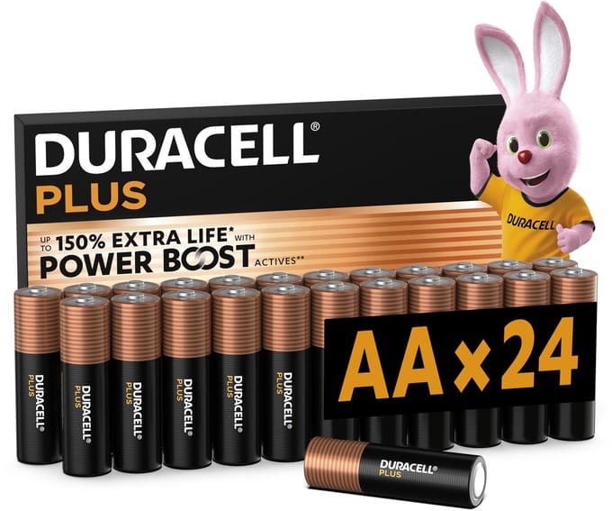 Duracell Plus AA - alkaline batterijen - 1,5V, LR6 - 24 stuks