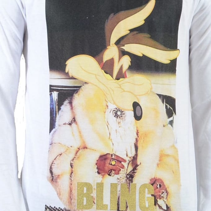 Bling T-shirt met lange mouwen, unisex