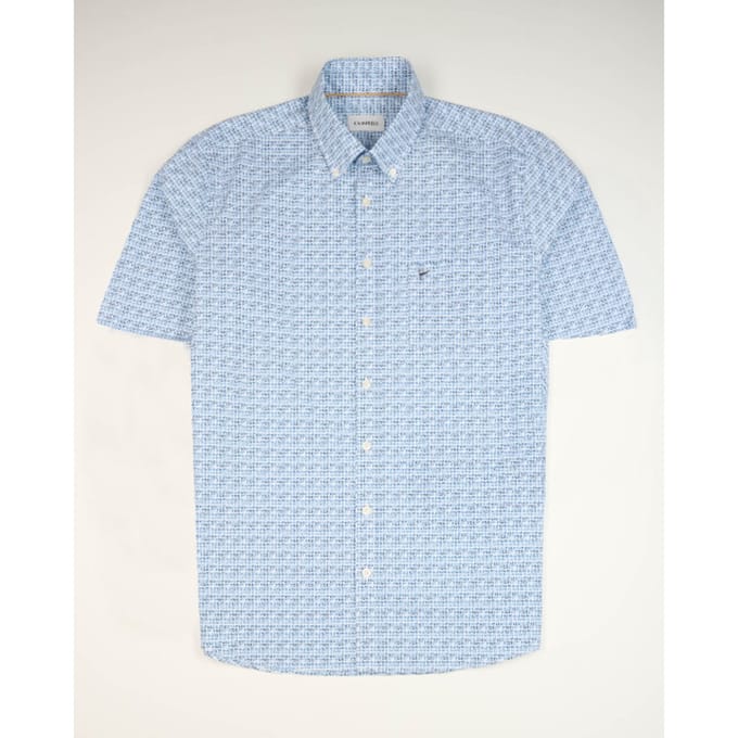 Campbell Casual Overhemd Blauw Heren