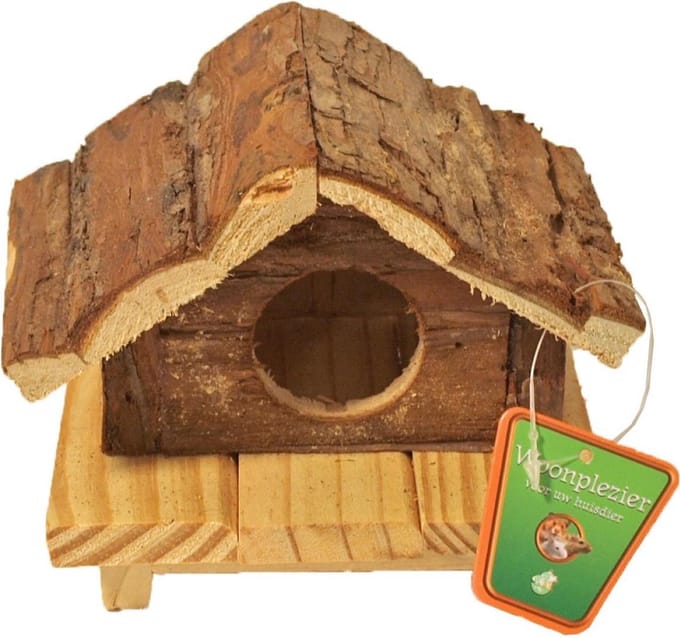 Hamsterhuis op poot natural 14 cm