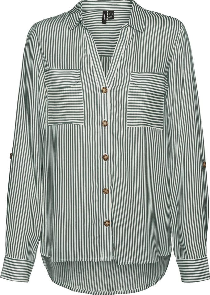 VERO MODA - VMBUMPY L/S SHIRT NEW WVN GA Dames Blouse