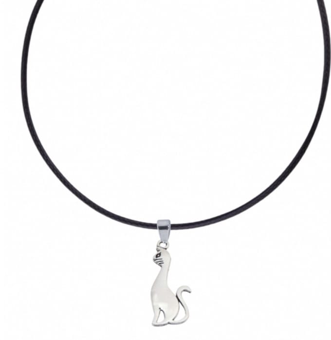 Ketting-Poes- 45 cm- Hanger Metaal- Charme Bijoux