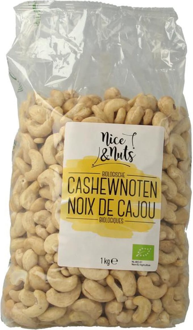 Nice & Nuts Cashewnoten rauw bio 1 Kilogram