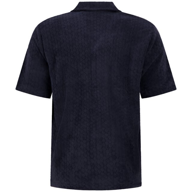 Lyle and Scott Honeycomb toweling shirt navy