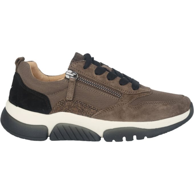 Gabor rollingsoft sensitive 76.938.30 - dames rollende wandelsneaker - Bruin - maat 37 (EU) 4 (UK)