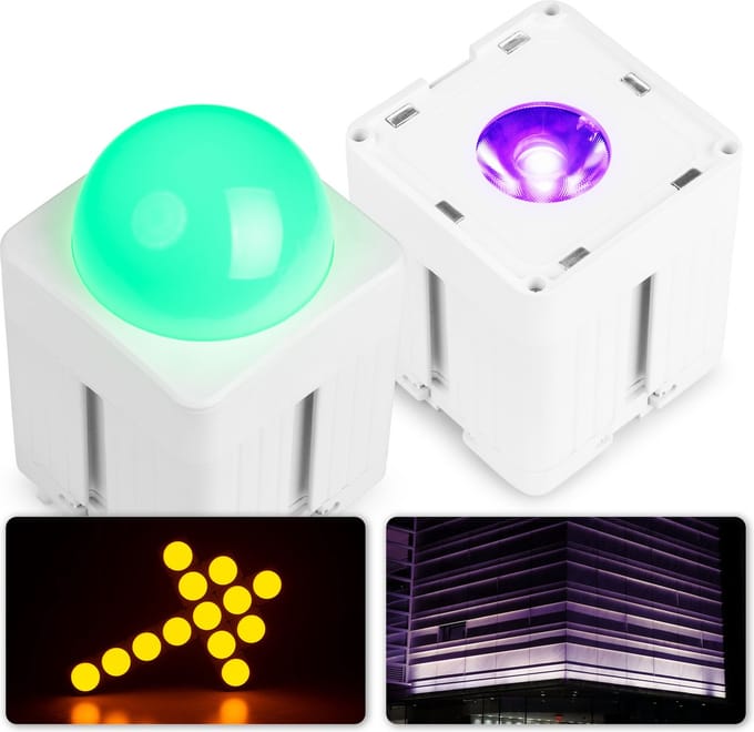 BeamZ Professional KUBE20WH Uplightset met 2x KUBE20WH - IP65 - Wit