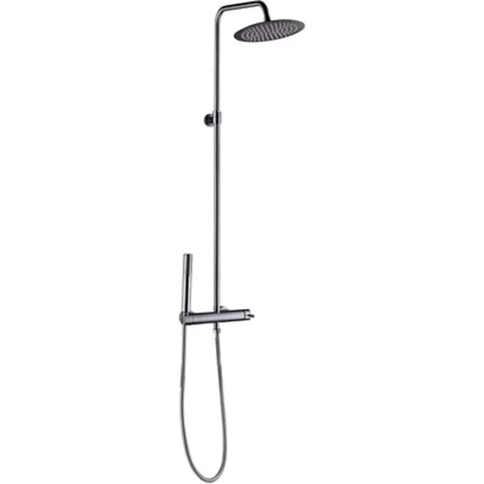 Essebagno Regendouche Luisa - Zwart - Rond - Met Handdouche - 15cm Hartafstand - 1-straals