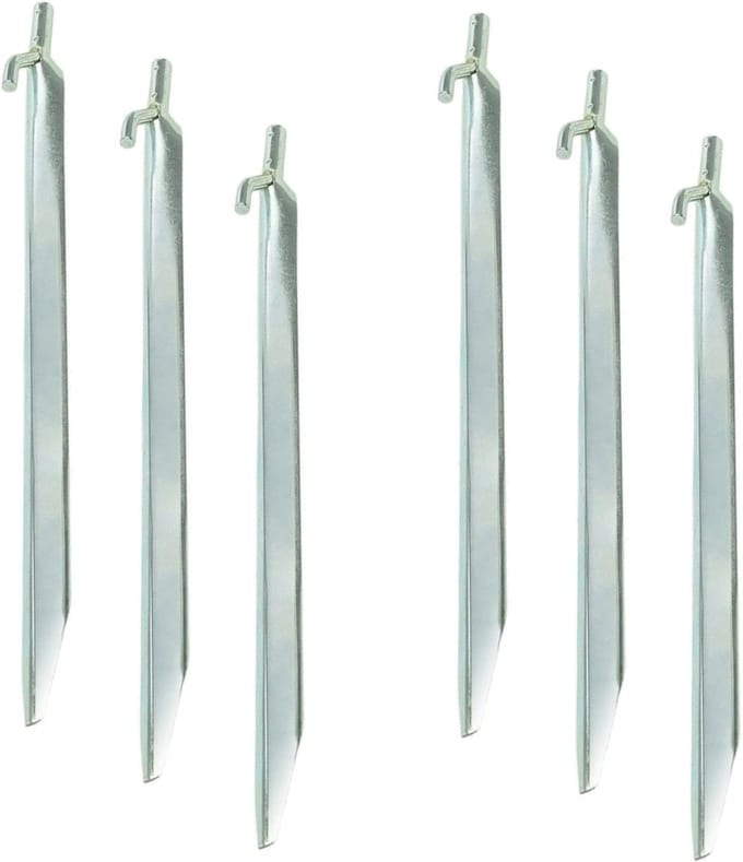 ProPlus Tentharingen met haak - metaal - 30 cm - set van 6