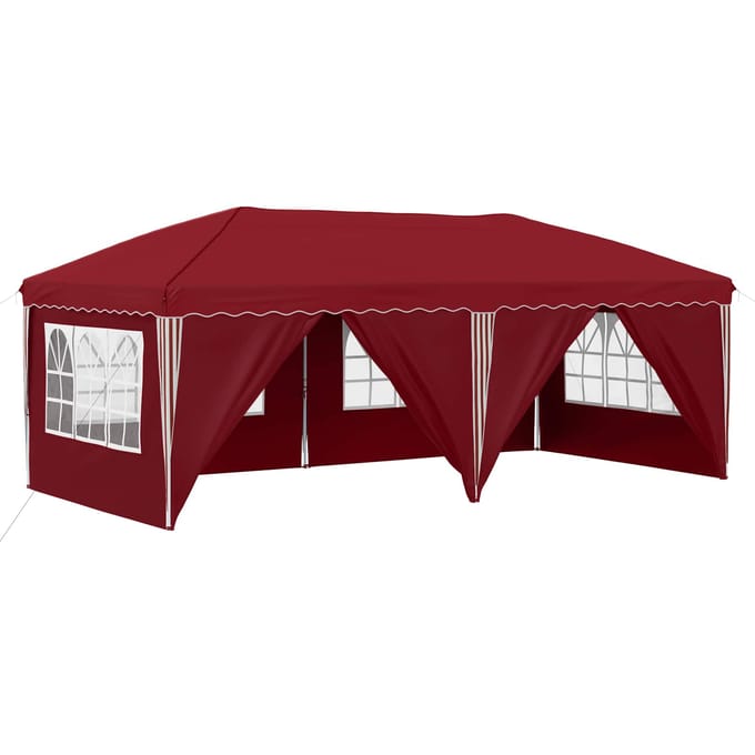 vidaXL - Pop-up - Feesttent - 575 - x - 288 - x - 245 - cm - Bordeauxrood