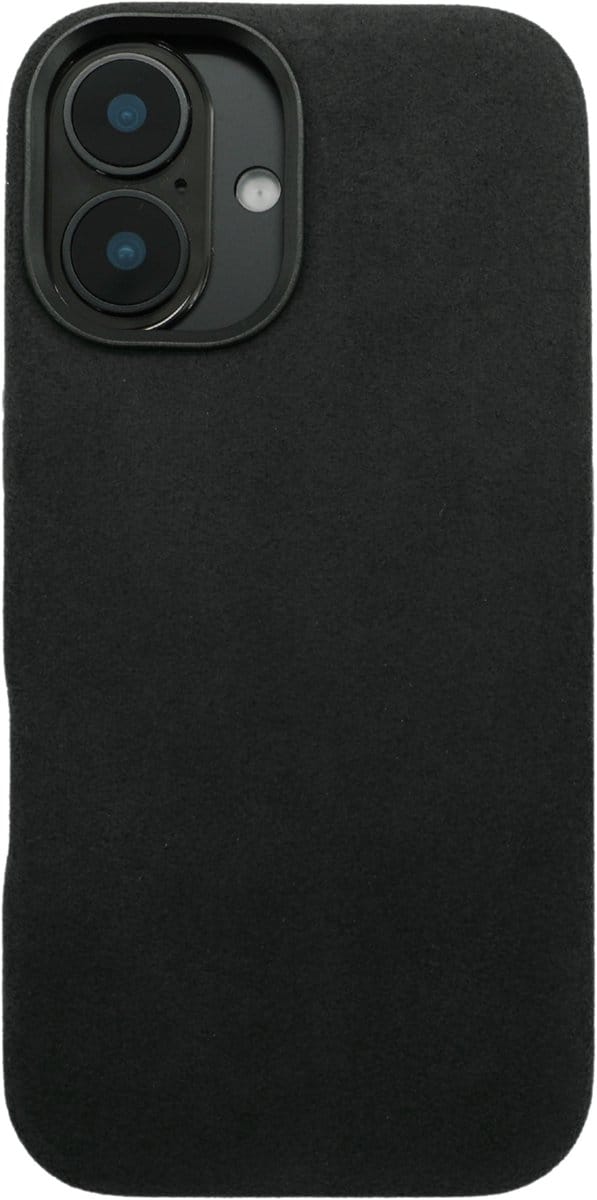 iPhone 17 – Alcantara Case + MagSafe Wallet + Gratis Screenprotector | Graphite Black | iPhone 17