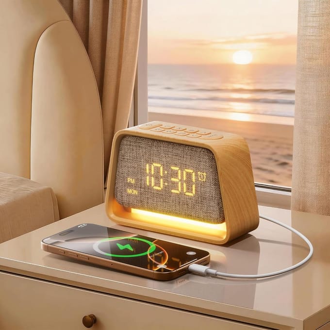 Licht Wekker Wake Up Light- Digitale Wekker met Lamp - Slaaphulp met USB Aansluiting - Timerfunctie
