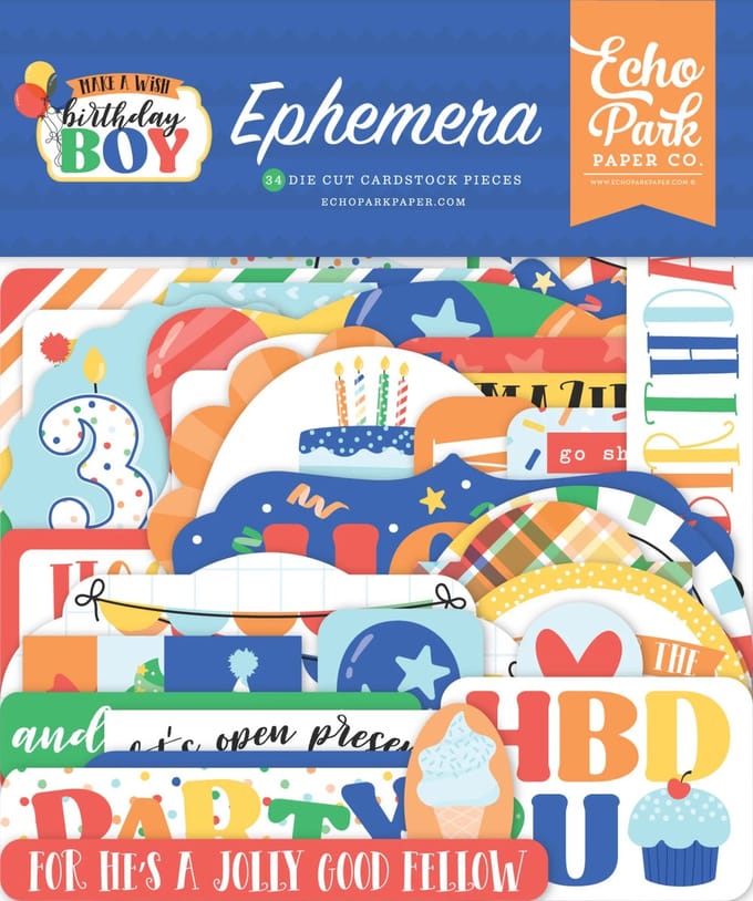 Echo Park - Make A Wish Birthday Boy Ephemera (MWB348024)